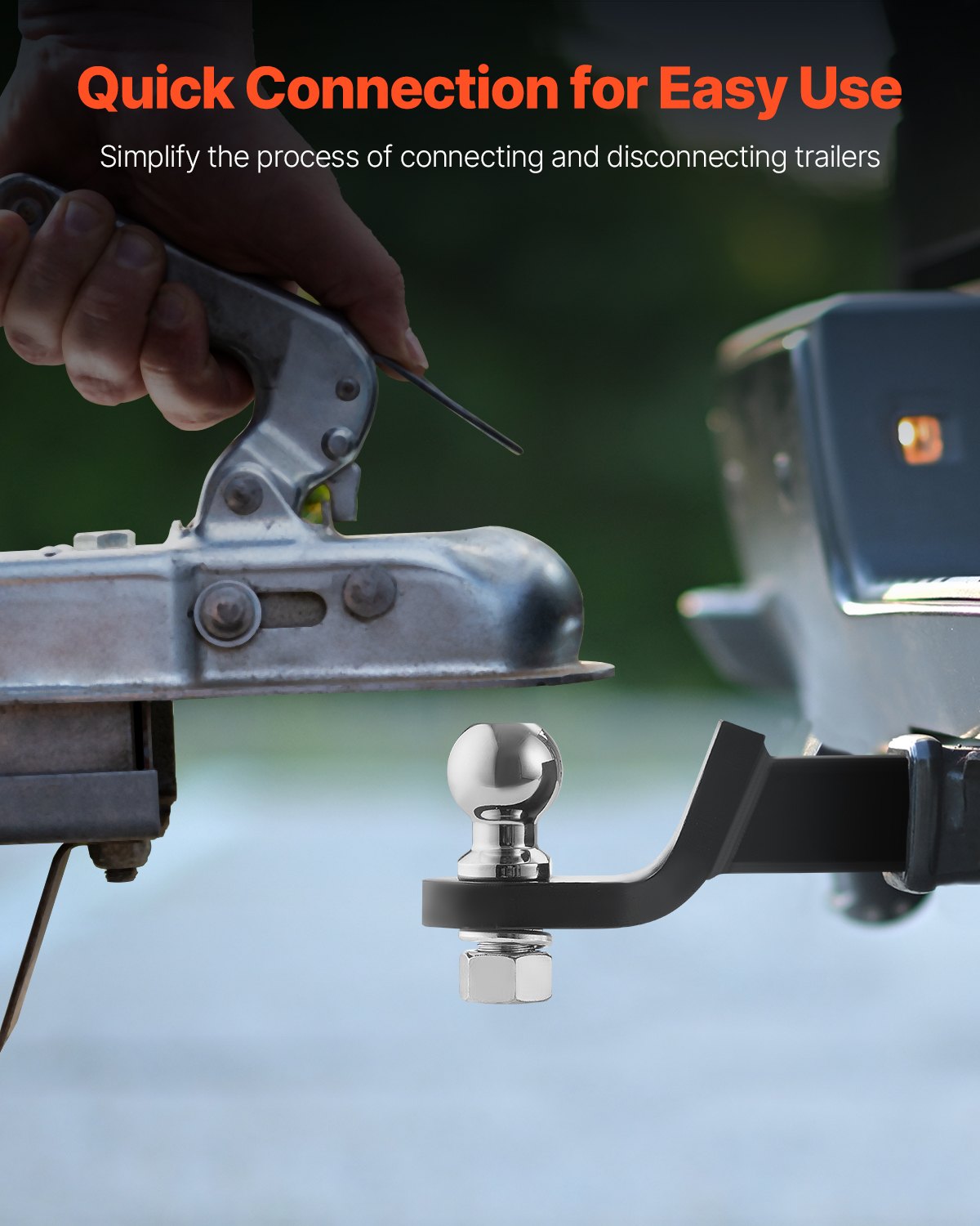 VEVOR Trailer Hitch 2" Receiver 2" Drop Trailer Hitch Ball Mount 7500 lbs 