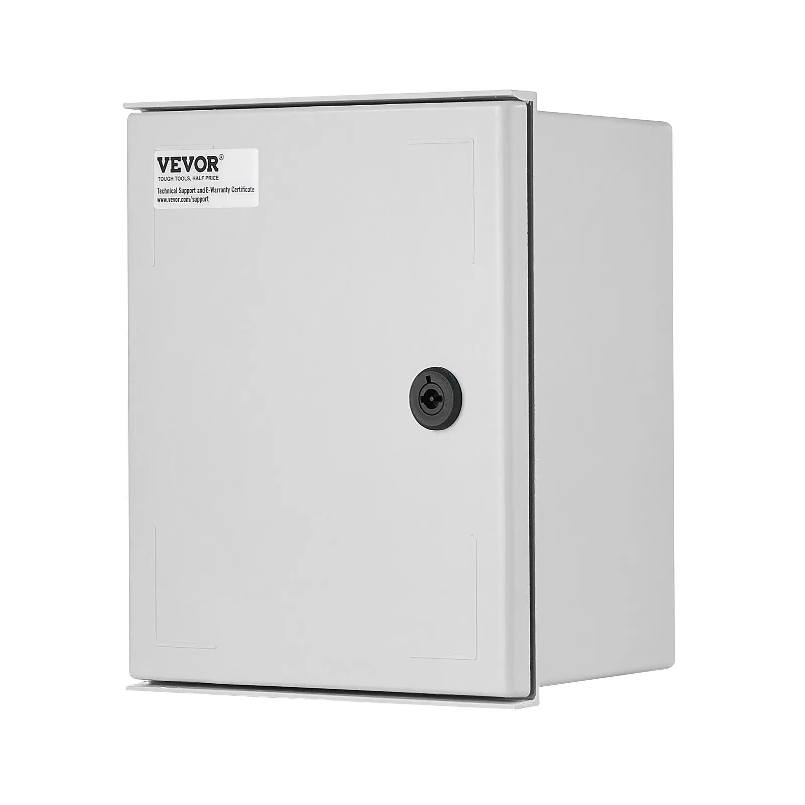 VEVOR Fiberglass Enclosure 11.8 x 9.8 x 5.5" Electrical Enclosure Box NEMA 3X Electronic Equipment Enclosure Box IP65 Weatherproof Wall-Mounted Electrical Enclosure With Hinges & Quarter-Turn Latches
