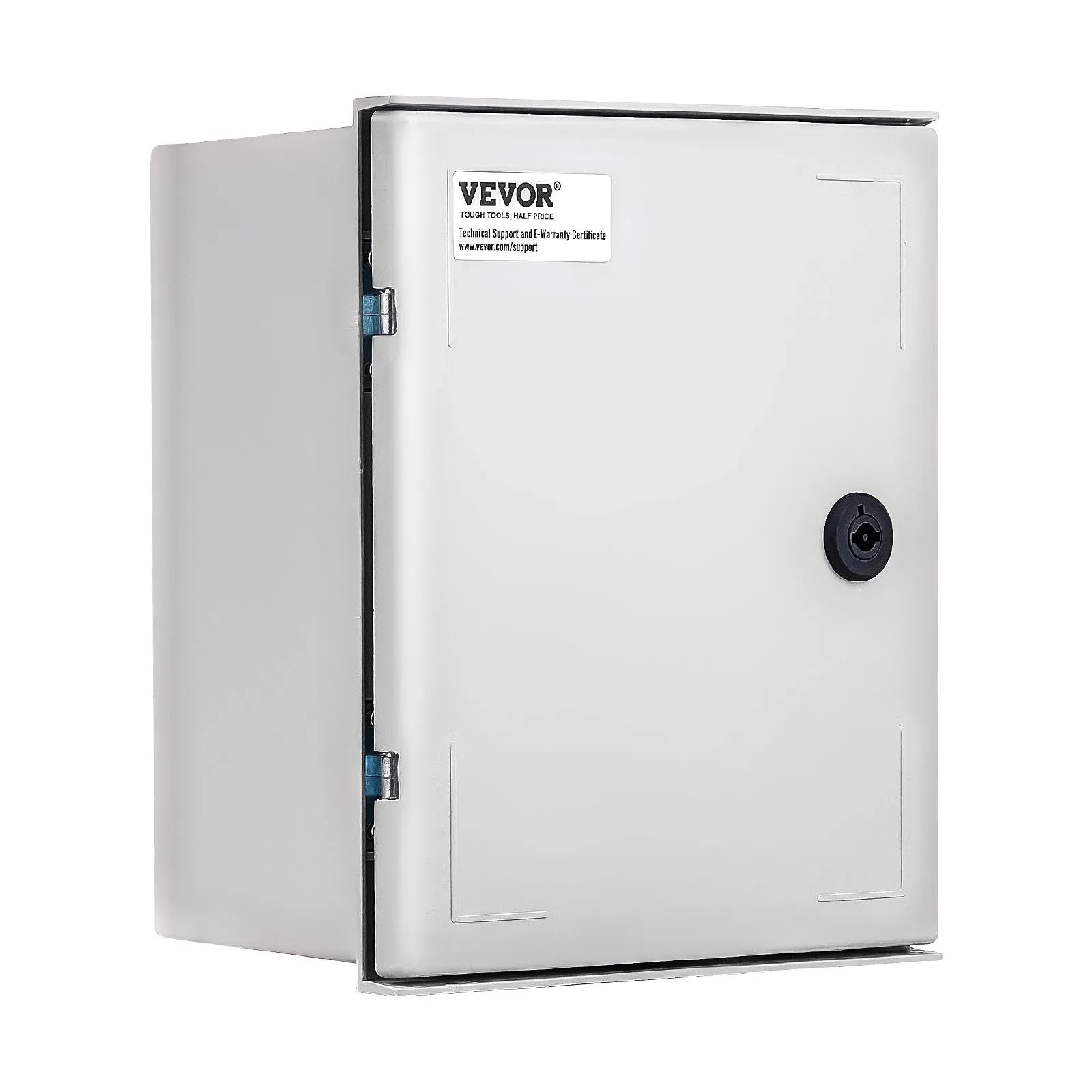 VEVOR Fiberglass Enclosure 11.8 x 9.8 x 5.5" Electrical Enclosure Box NEMA 3X Electronic Equipment Enclosure Box IP65 Weatherproof Wall-Mounted Electrical Enclosure With Hinges & Quarter-Turn Latches
