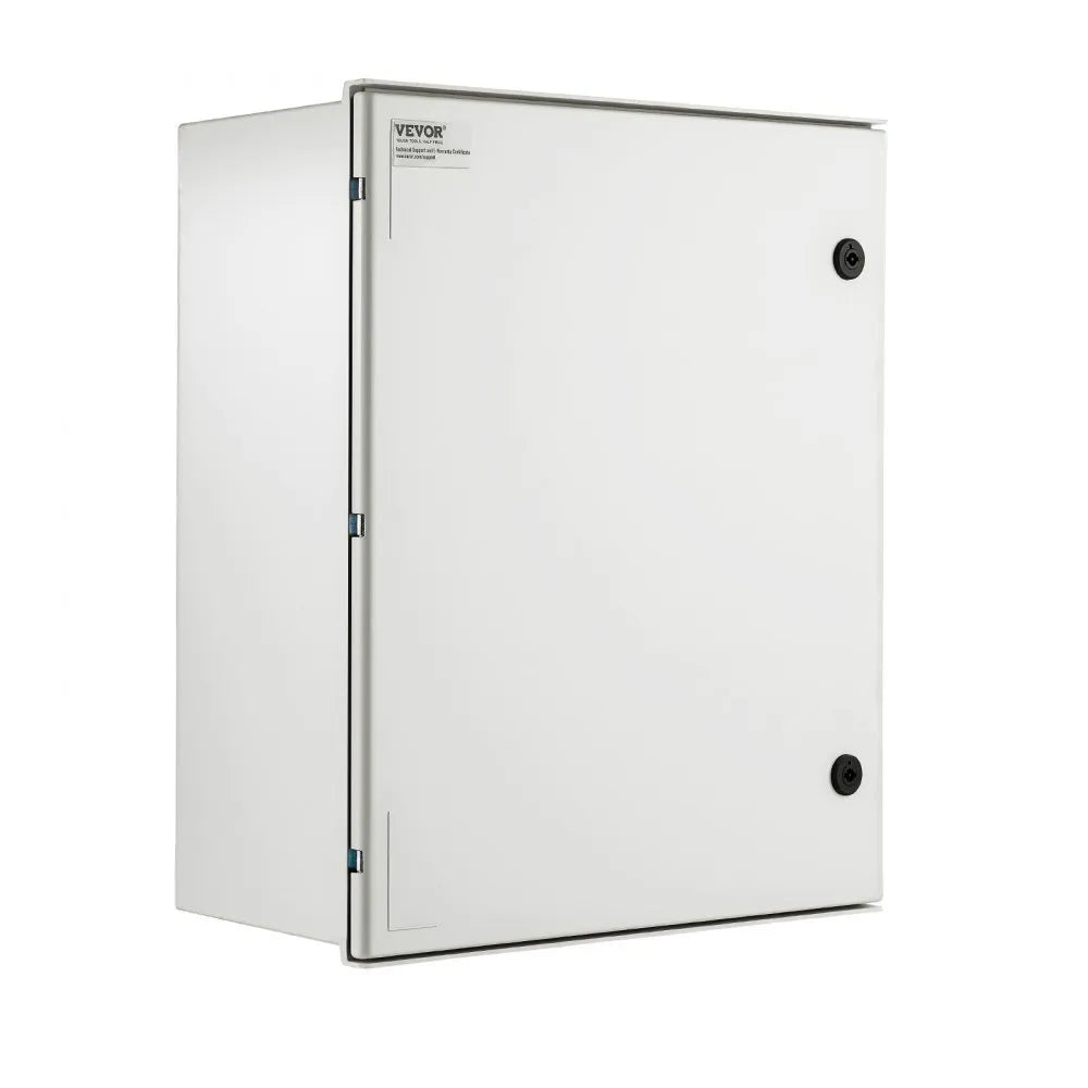 VEVOR Fiberglass Enclosure 19.7 x 15.7 x7.9" Electrical Enclosure Box NEMA 3X Electronic Equipment Enclosure Box IP65 Weatherproof Wall-Mounted Electrical Enclosure With Hinges & Quarter-Turn Latches