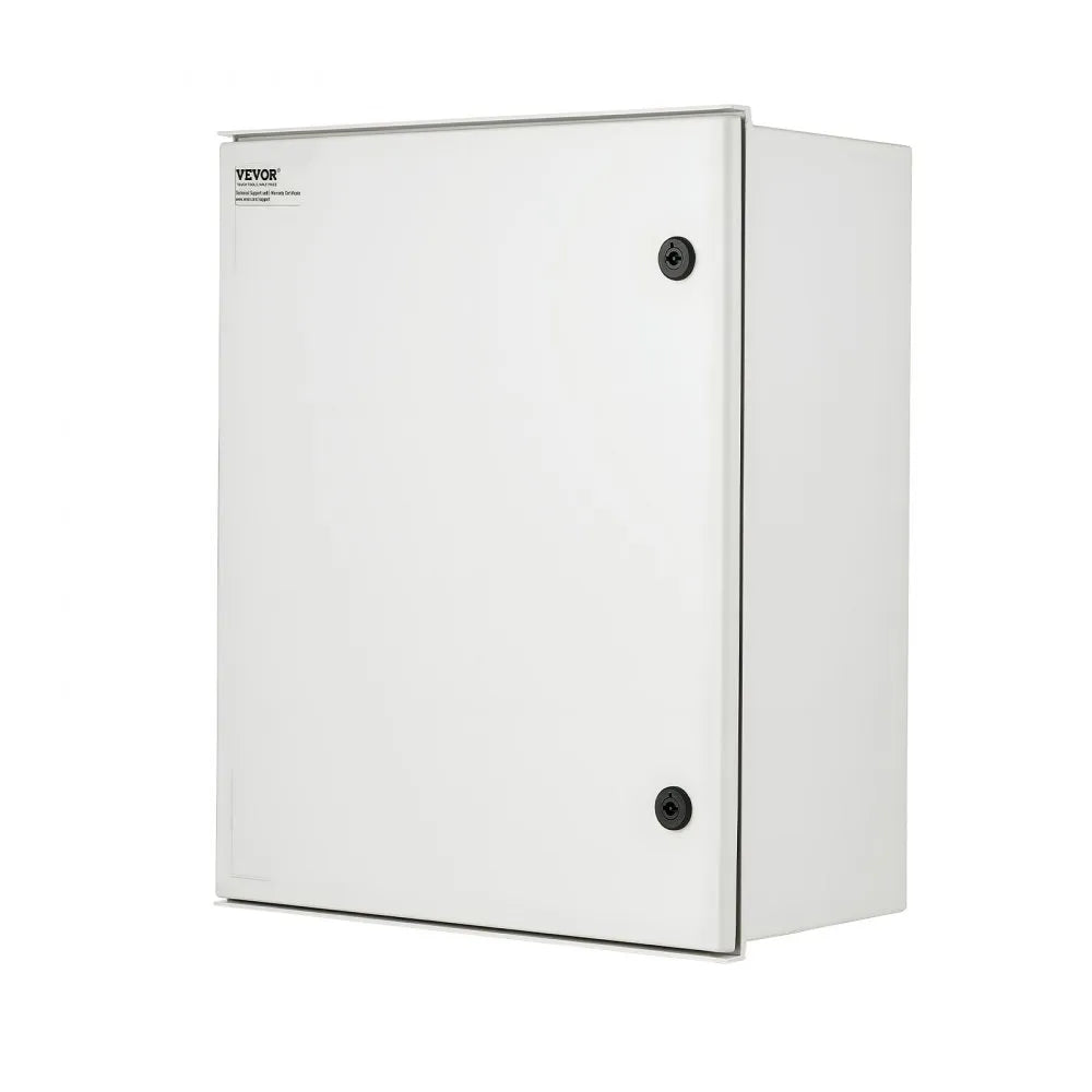 VEVOR Fiberglass Enclosure 23.6 x 19.7 x 9.1" Electrical Enclosure Box NEMA 3X Electronic Equipment Enclosure Box IP65 Weatherproof Wall-Mounted Electrical Enclosure With Hinges & Quarter-Turn Latches