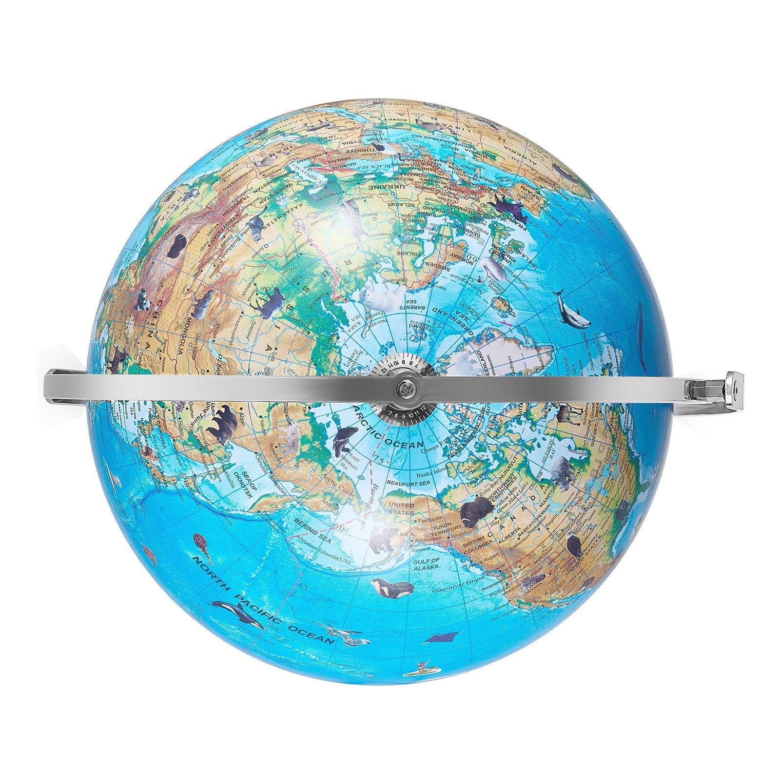 VEVOR Educational Globe for Kids, 10 in/254 mm, Interactive AR World Globe with AR Golden Globe APP LED Night Lighting 720° Rotation, STEM Toy Gifts for Kids Compatible with Android or iOS Devices 