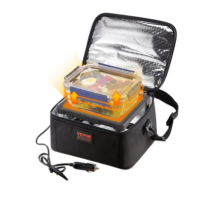 VEVOR Portable Oven, 12V Car Food Warmer, 2QT 55W Portable Mini Personal Microwave, Electric Heated Lunch Box for Camping, Travel, Compatible with Glass, Ceramic, Foil Containers (Black) 