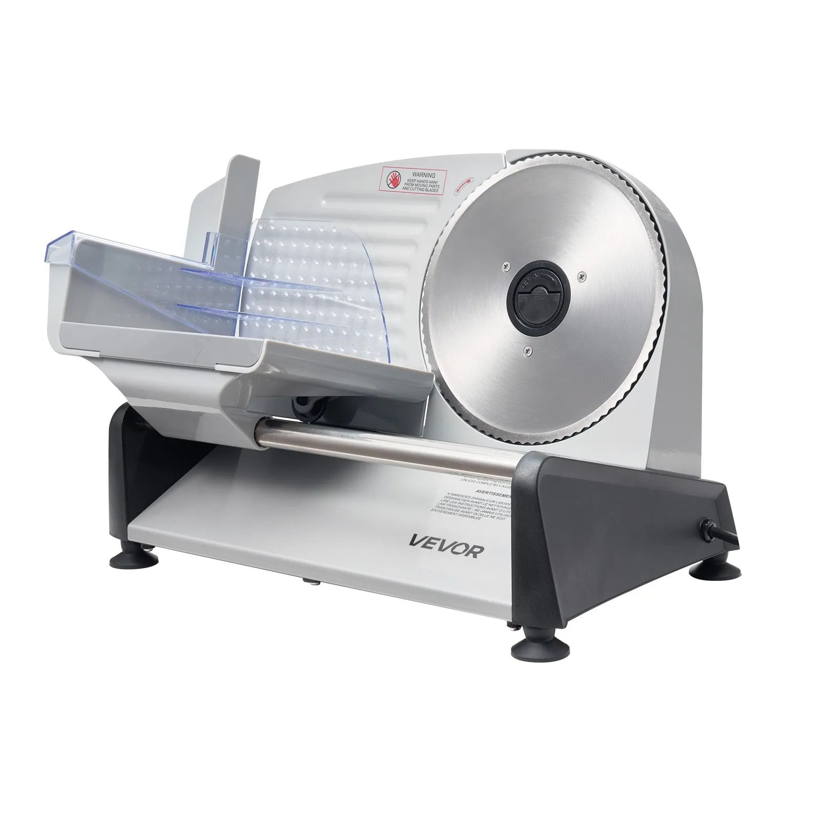 VEVOR Meat Slicer, 7.5 inch 200W Electric Deli Slicer Machine with SUS420 Blade, 0-0.6 inch Adjustable Thickness, ETL Certified Home Food-Slicer for Meat, Ham, Baguett, Steak 