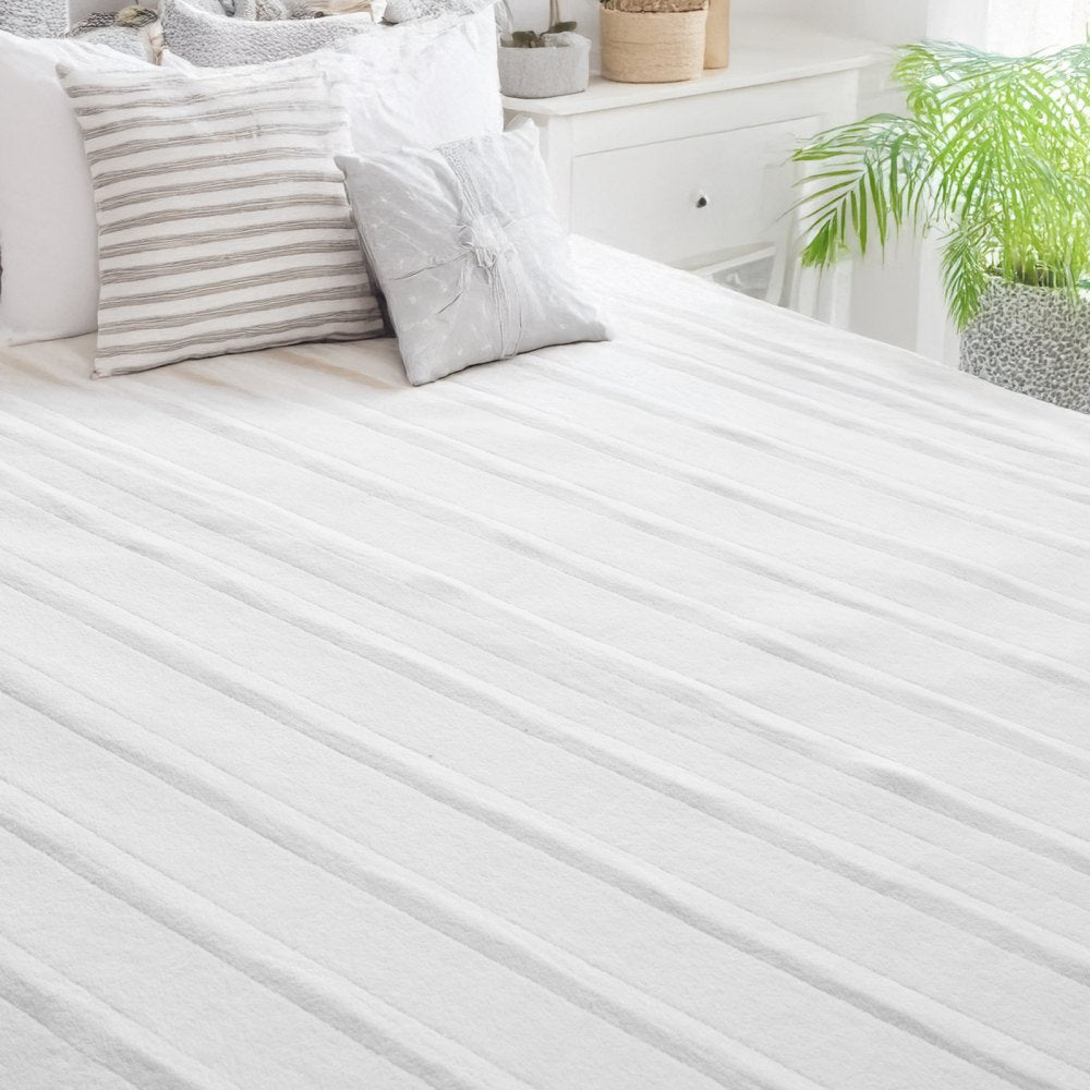 VEVOR Heated Mattress Pad 39x75 in Electric Warmer Coral Fleece with Auto Off 