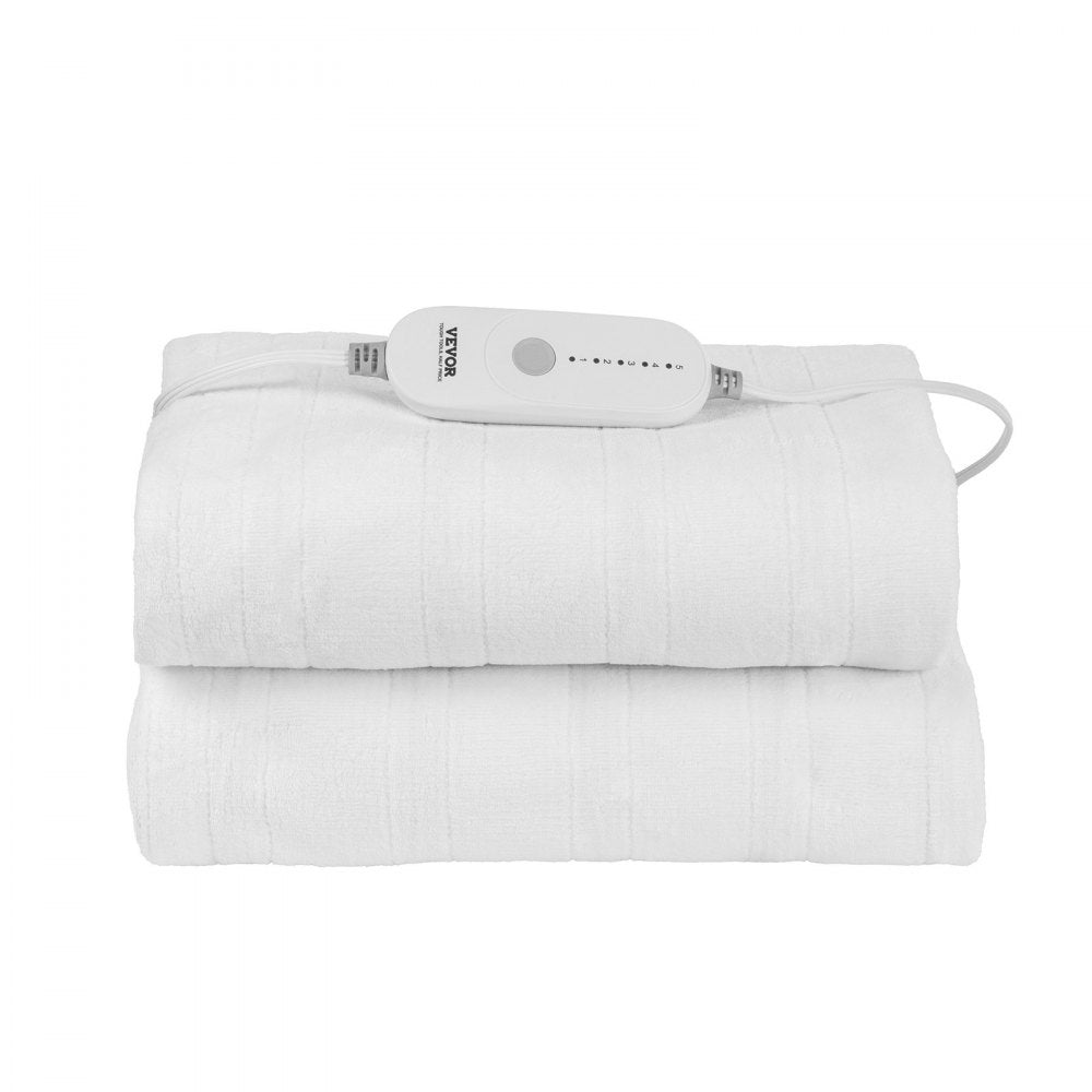 VEVOR Heated Mattress Pad 54x75 in Full Electric Warmer Coral Fleece Auto Off 