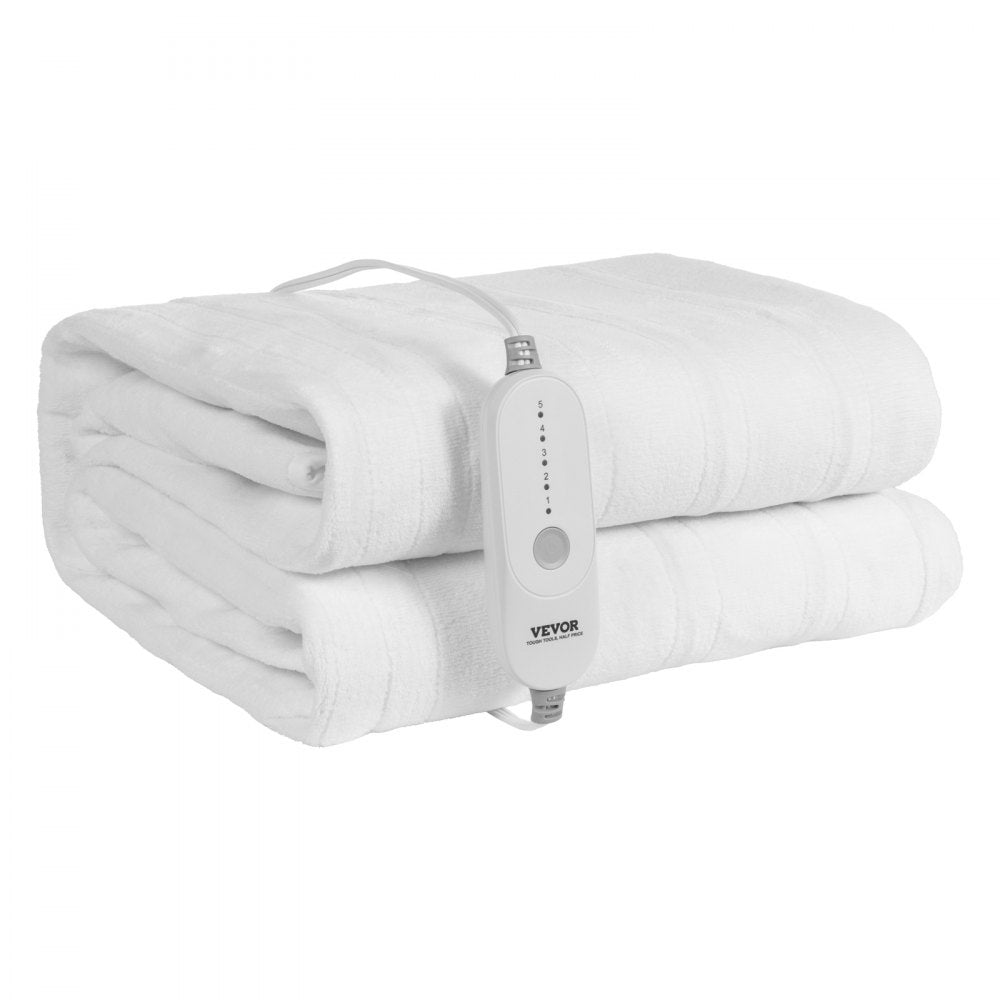 VEVOR Heated Mattress Pad 54x75 in Full Electric Warmer Coral Fleece Auto Off 
