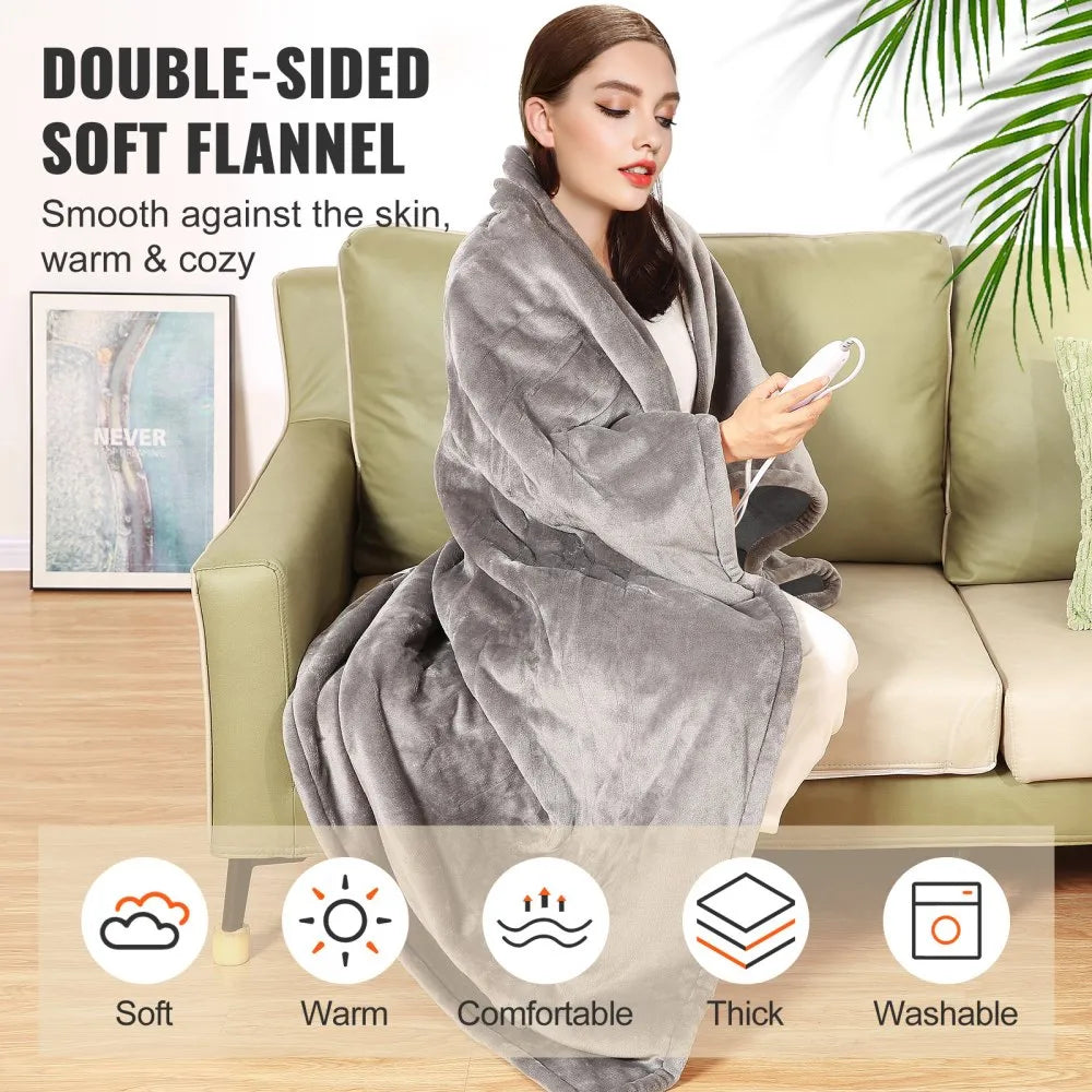 Electric Heated Blanket 72" x 84" Full Size with 5 Heat Settings and 10-Hour Auto Shut-Off