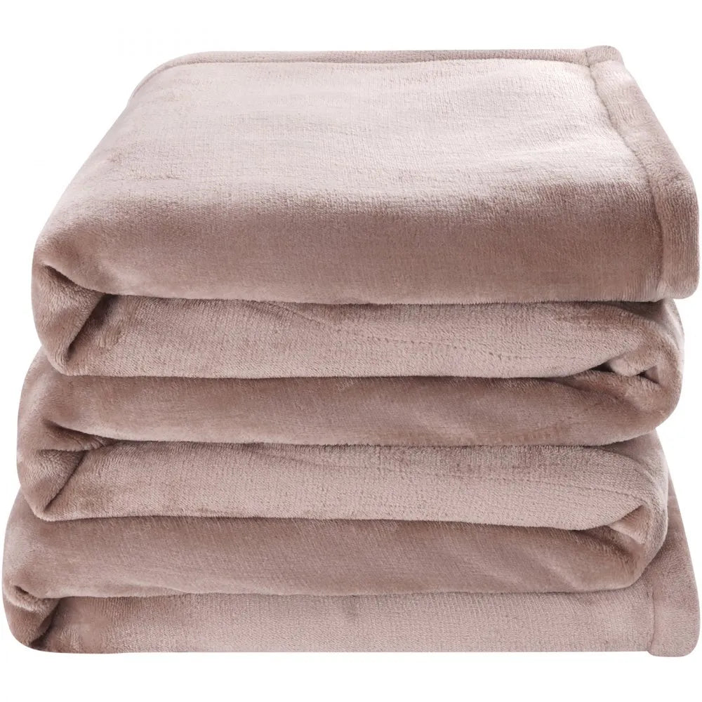 VEVOR Heated Blanket Electric Throw, 84" x 90" Queen Size, Soft Flannel Heating Blanket with 10 Hours Timer Auto-off & 5 Heating Levels, Dual Control, Machine Washable, ETL & FCC Certification (Beige)