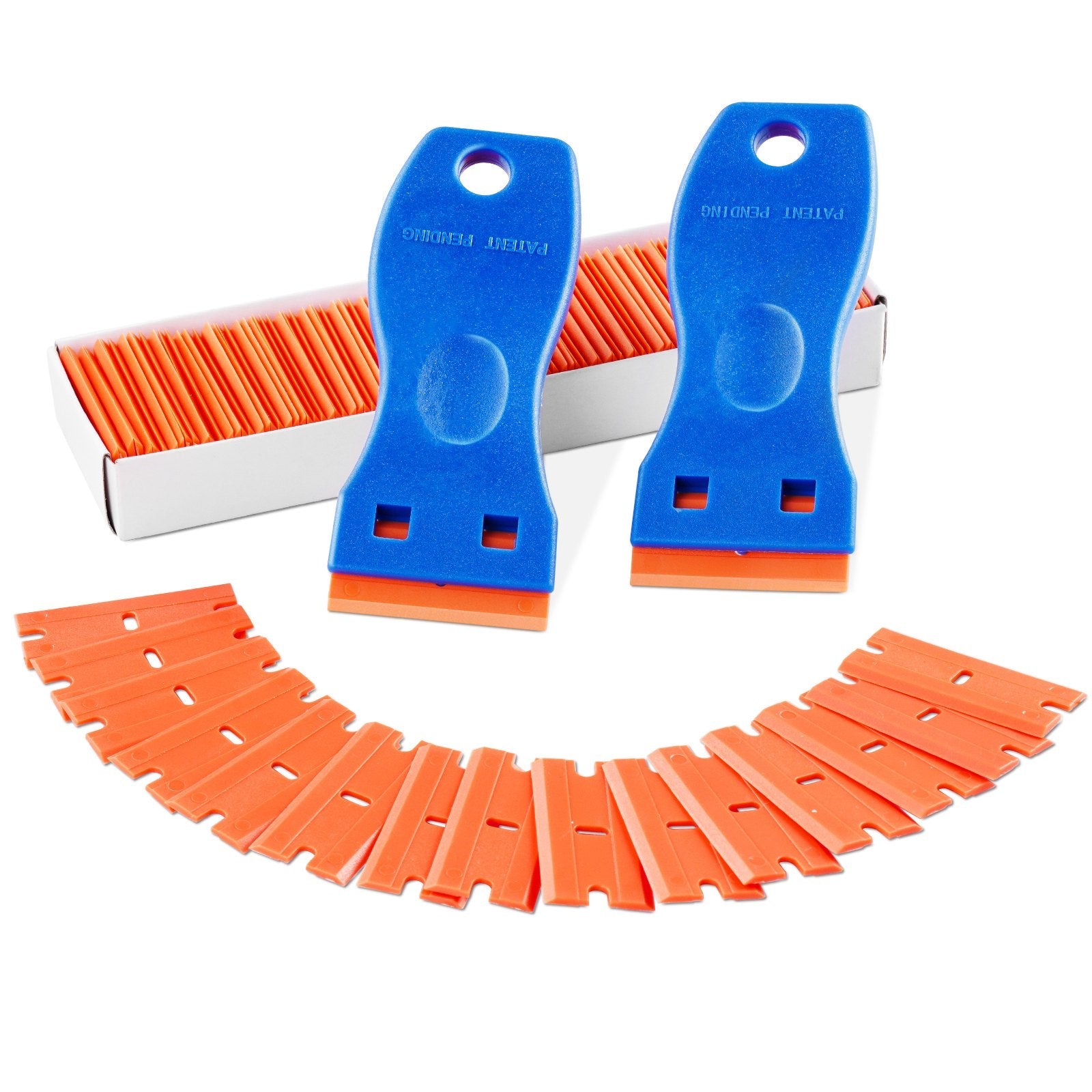 VEVOR Plastic Razor Blade Scraper 2PCS Scraper Tool 120PCS POM Plastic Blades 