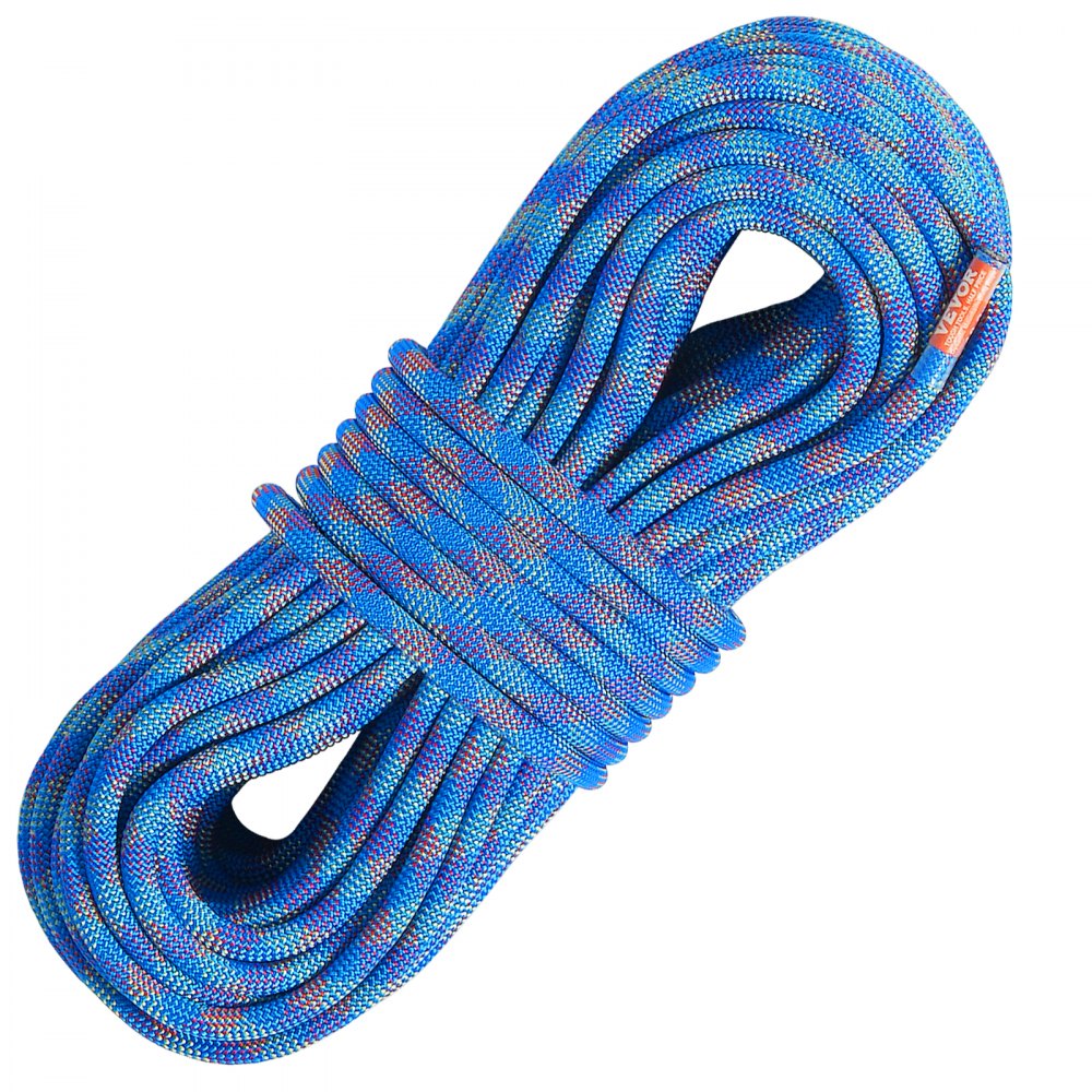 VEVOR 10.2mm Dynamic Climbing Rope 50M(164ft) Outdoor Rock Climbing Rope Blue 