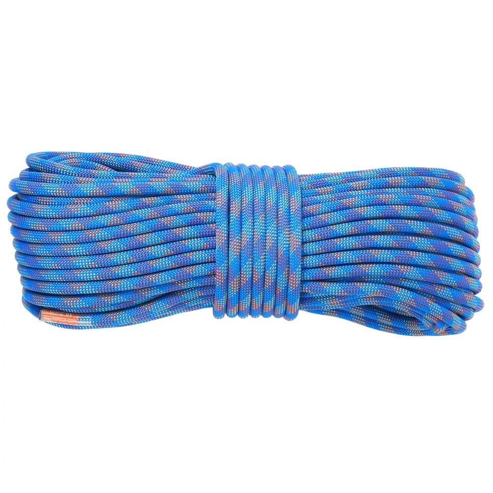 VEVOR 10.2mm Dynamic Climbing Rope 50M(164ft) Outdoor Rock Climbing Rope Blue 