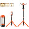 VEVOR LED Work Light with Stand, 10Ah, Rechargeable Cordless Camping Light, with 3 Lamp Heads, Detachable Tripod Stand, 2200 Lumens 3000K-6500K Dimmable, Portable Construction Lighting for Job Site
