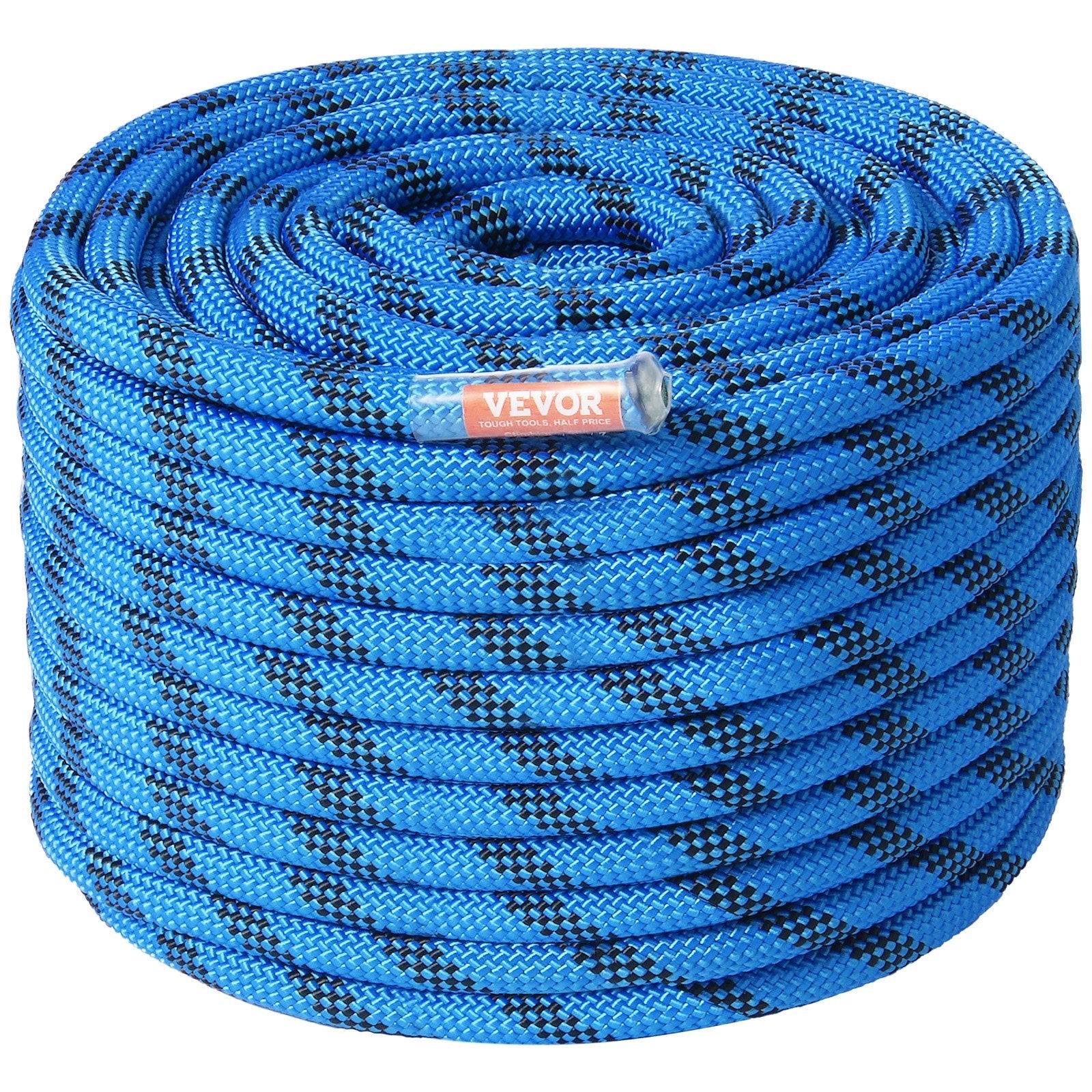 VEVOR 12.7mm Static Climbing Rope 38M(125ft) Outdoor Rock Climbing Rope Blue 