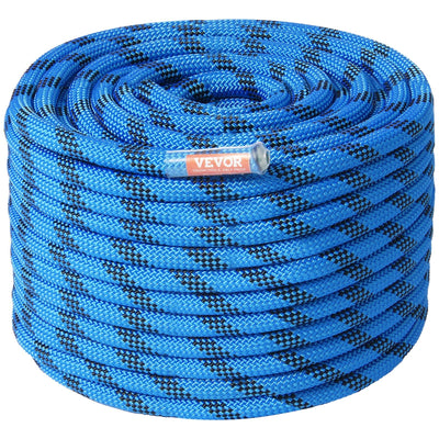 VEVOR 12.7mm Static Climbing Rope 45.7M(150ft) Outdoor Rock Climbing Rope Blue 