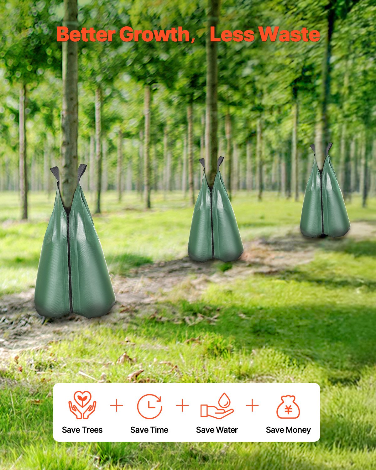 VEVOR Tree Watering Bag 4 Packs 20 Gallons Slow Release Tree Water Bag Durable 