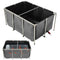 VEVOR Canvas Fish Pond Above Ground Koi Tank 270 Gal with Clear Viewing Panel