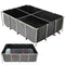 VEVOR Canvas Fish Pond Above Ground Koi Tank 470 Gal with Clear Viewing Panel