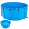 VEVOR Canvas Fish Pond Above Ground Fish Tank 1320 Gal Round Koi Pond (Blue)