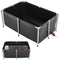 VEVOR Canvas Fish Pond Above Ground Koi Tank 126.8 Gal Rectangular Pond (Black)