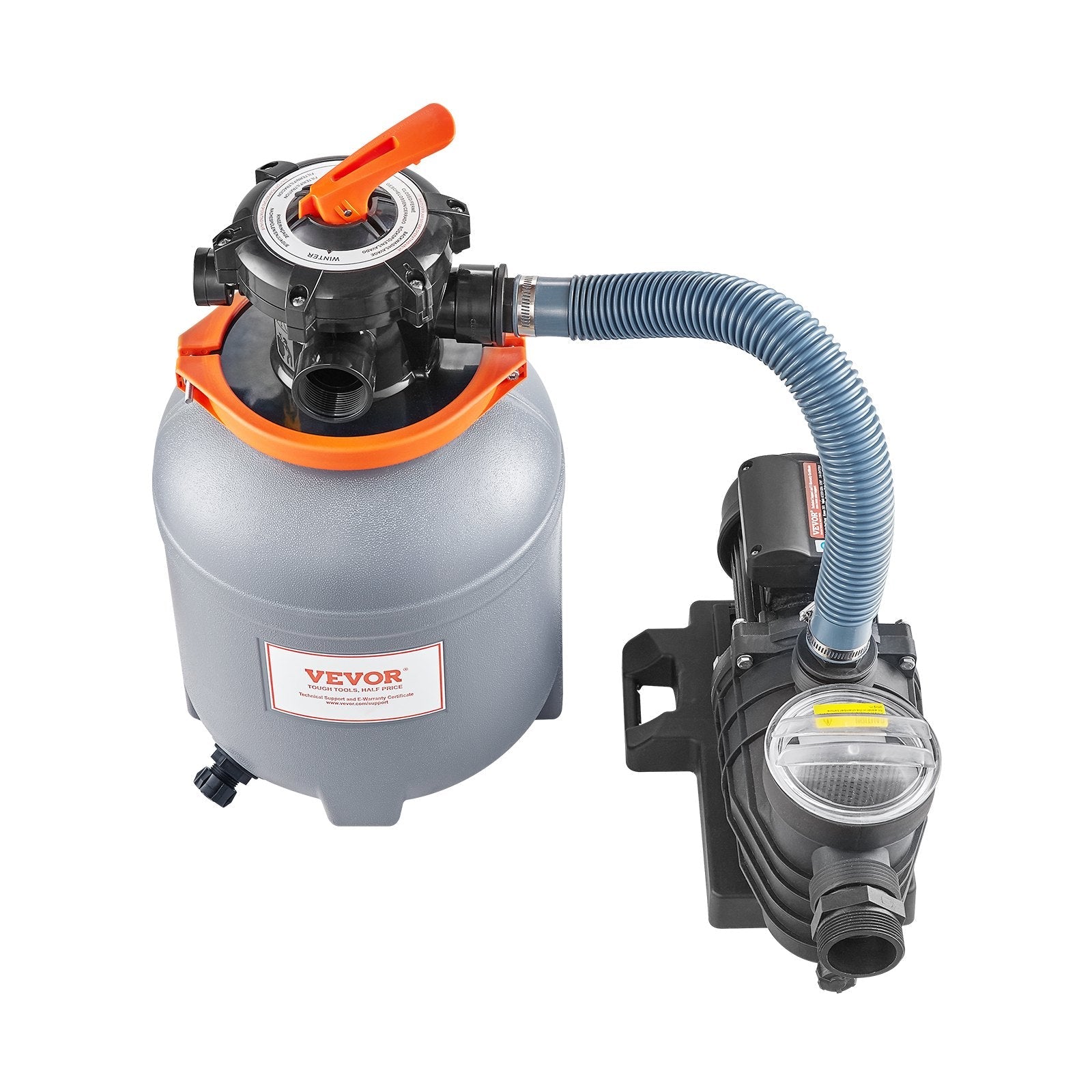 VEVOR 12 in Sand Filter Pump for Above Ground Swimming Pools 1/2 HP 3000 GPH 