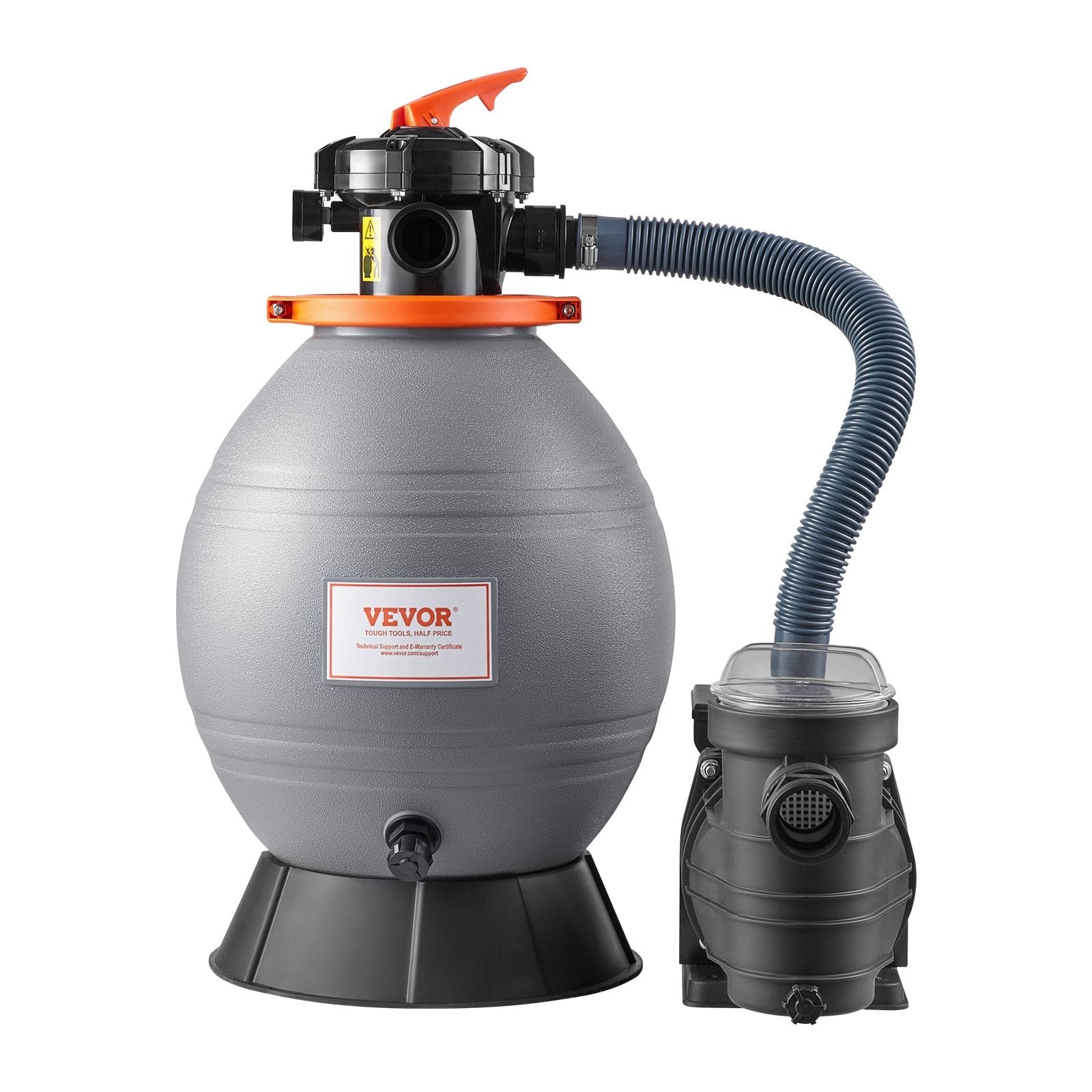 VEVOR 16 in Sand Filter Pump for Above Ground Swimming Pools 3/4 HP 3500 GPH 