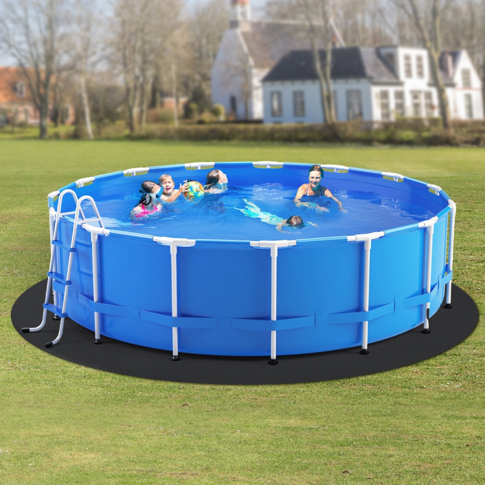VEVOR 24ft Round Pool Liner Pad for Above Ground Pools Heavy Duty Pool Mat 