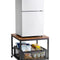 VEVOR Mini Fridge Stand 198lbs with Storage Cart & Swivel Wheels Light Brown