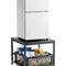 VEVOR Mini Fridge Stand 198lbs with Storage Storage Cart & Swivel Wheels Black