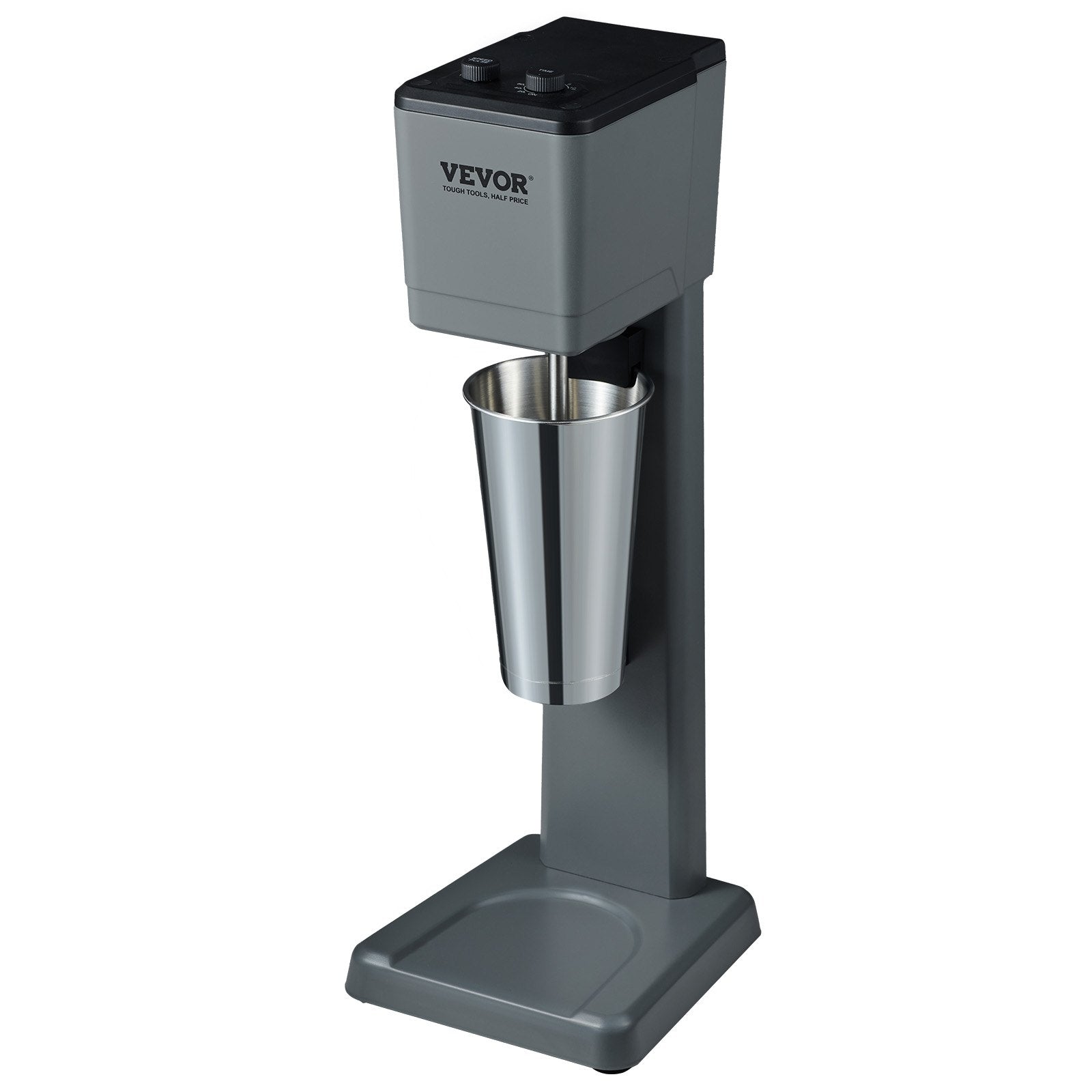 VEVOR Milkshake Maker, 375W Electric Milkshake Machine, Single Head Drink Mixer Blender Machine, 3-Speed Milkshake Mixer with 820 ml Stainless Steel Cup, Milkshake Blender for Commercial and Home 