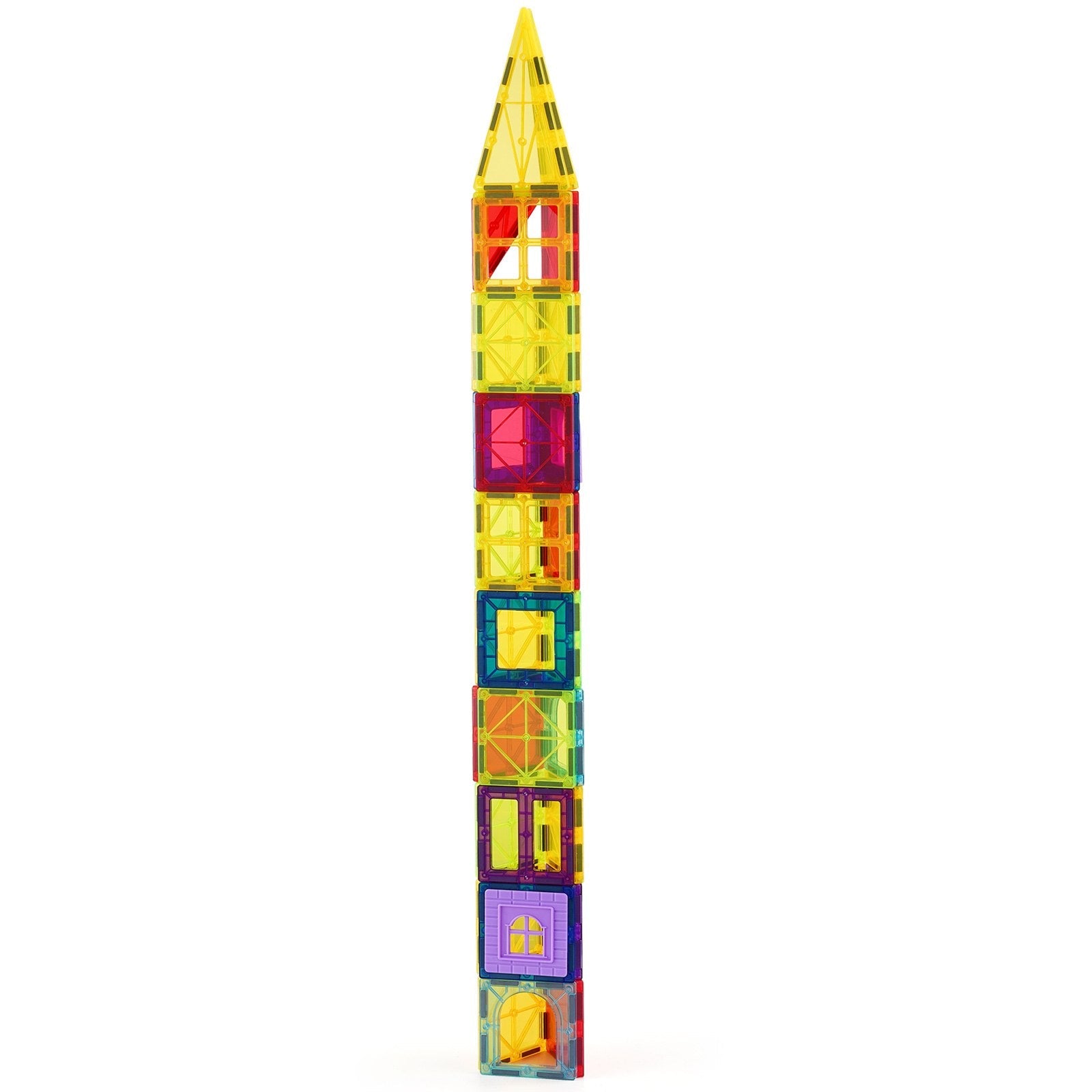 VEVOR Magnetic Tiles Magnetic Building Toy 56 PCS Magnet Blocks for Kids 3D Set 