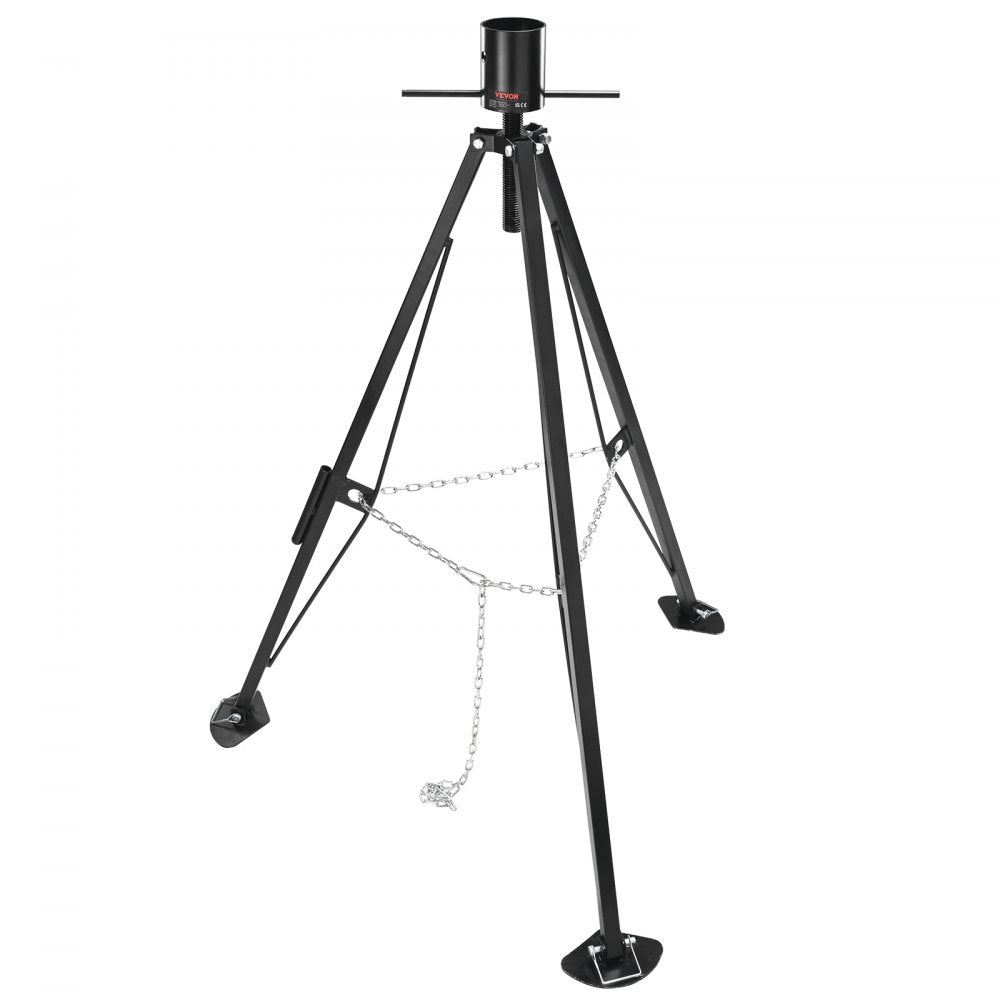 VEVOR 5th Wheel Tripod Stabilizer, 5000 LBS Load Capacity Tripod Fifth Wheel Stabilizer, 35"-57" Adjustable Height RV Gooseneck Stabilizer, Tripod Jack for Fifth-Wheel Trailers, RVs, and Campers 
