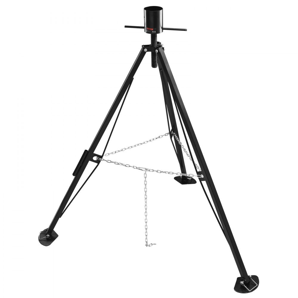 VEVOR 5th Wheel Tripod Stabilizer, 5000 LBS Load Capacity Tripod Fifth Wheel Stabilizer, 35"-57" Adjustable Height RV Gooseneck Stabilizer, Tripod Jack for Fifth-Wheel Trailers, RVs, and Campers 