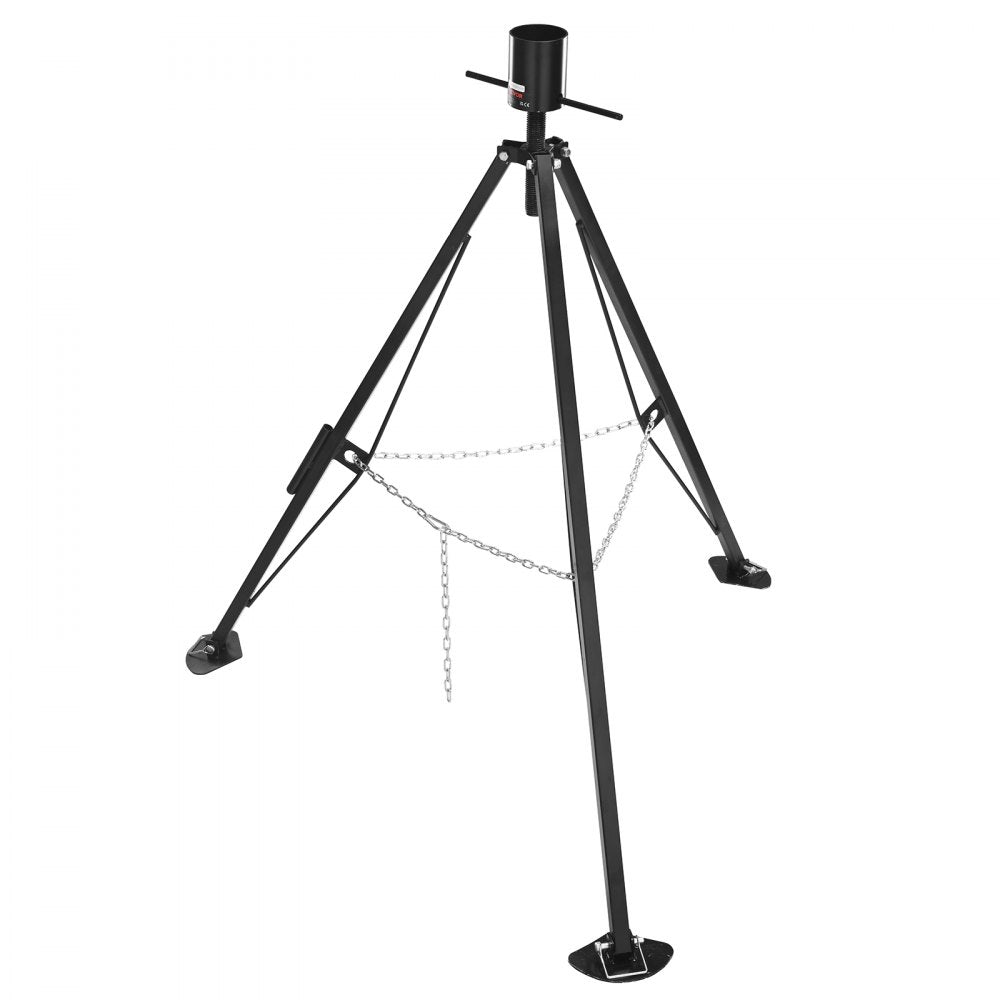 VEVOR 5th Wheel Tripod Stabilizer, 5000 LBS Load Capacity Tripod Fifth Wheel Stabilizer, 35"-57" Adjustable Height RV Gooseneck Stabilizer, Tripod Jack for Fifth-Wheel Trailers, RVs, and Campers 