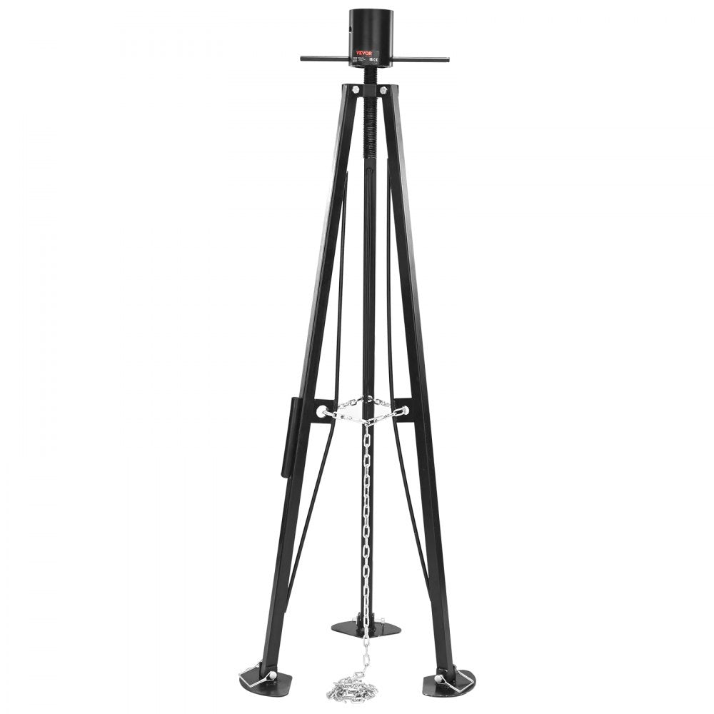 VEVOR 5th Wheel Tripod Stabilizer, 5000 LBS Load Capacity Tripod Fifth Wheel Stabilizer, 35"-57" Adjustable Height RV Gooseneck Stabilizer, Tripod Jack for Fifth-Wheel Trailers, RVs, and Campers 