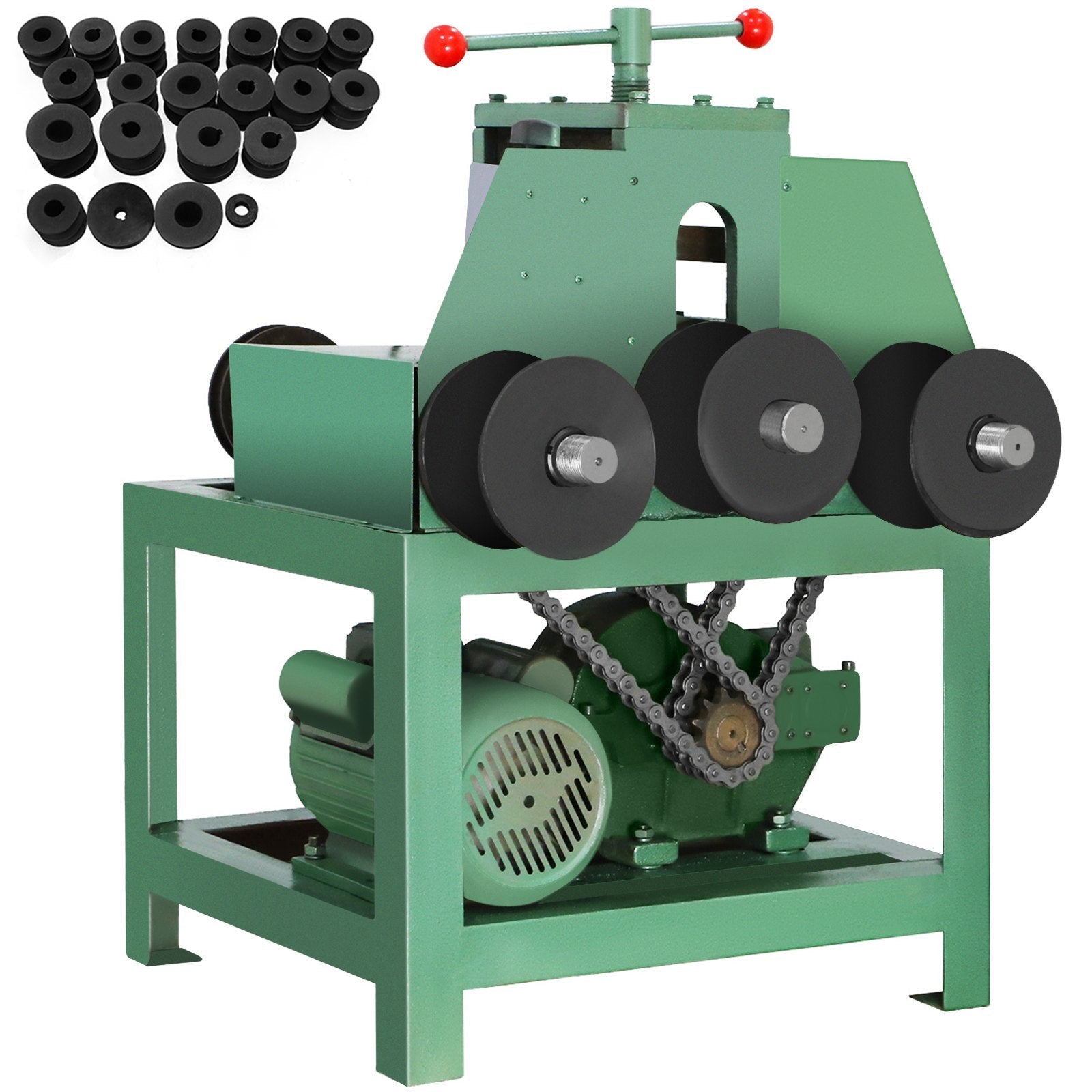Electric Pipe Tube Bender with 9 round and 8 square die set (5/8"~3") 1500W 