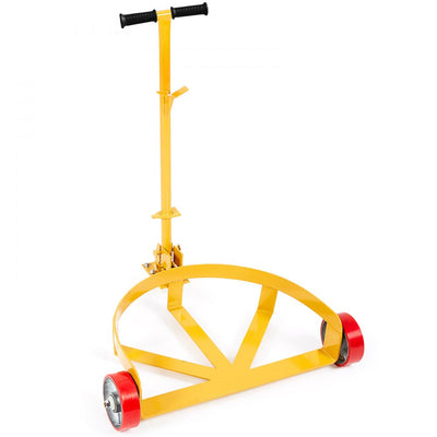 VEVOR 55 Gallon Drum Dolly, 1200 lbs Load Capacity, Barrel Dolly Cart Drum Caddy Round Dolly Steel Low Profile, Heavy Duty Steel Frame with Adjustable Handle 3 Wheels, for Workshop Factory Warehouse 