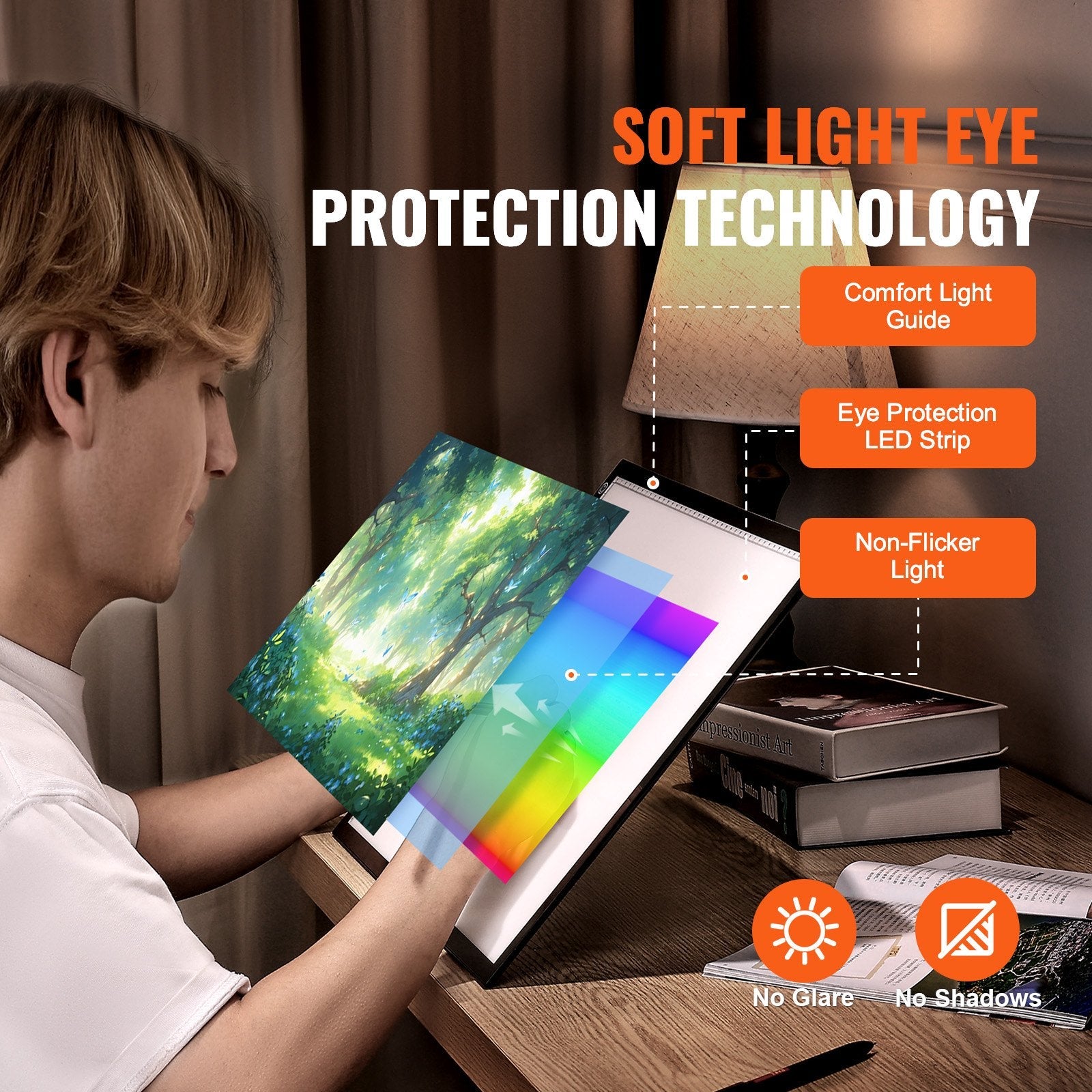 VEVOR A3 LED Light Board USB Powered Tracing Pad 3 Level Dimmable Brightness 