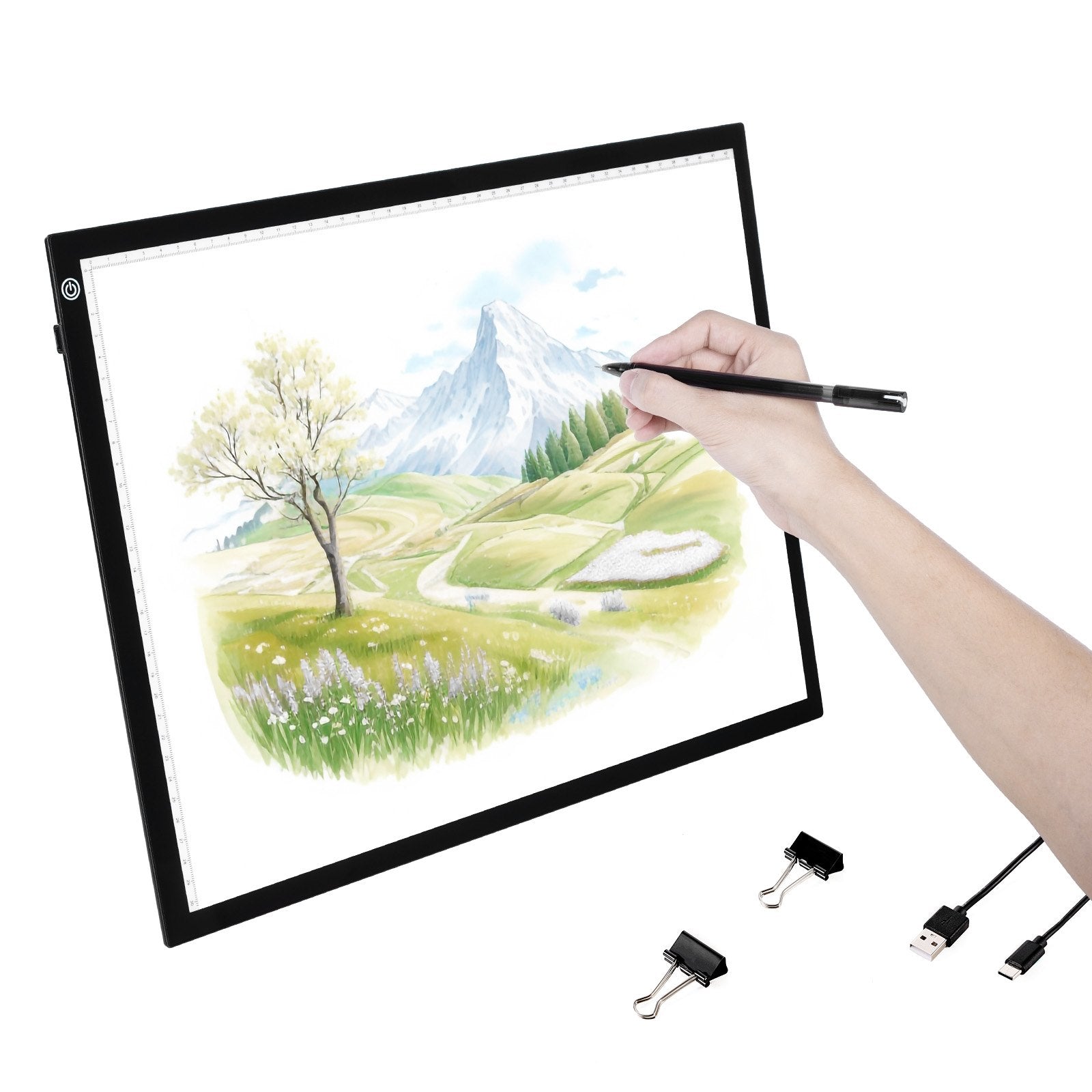 VEVOR A3 LED Light Board USB Powered Tracing Pad 3 Level Dimmable Brightness 
