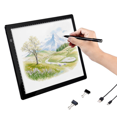 VEVOR A4 LED Light Board USB Powered Tracing Pad 3 Level Dimmable Brightness 