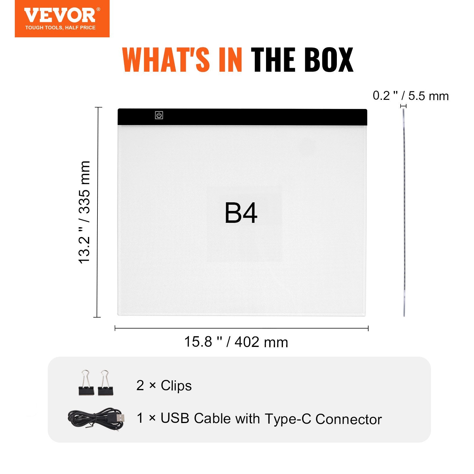 VEVOR B4 LED Light Board USB Powered Tracing Light Pad for Diamond Painting 