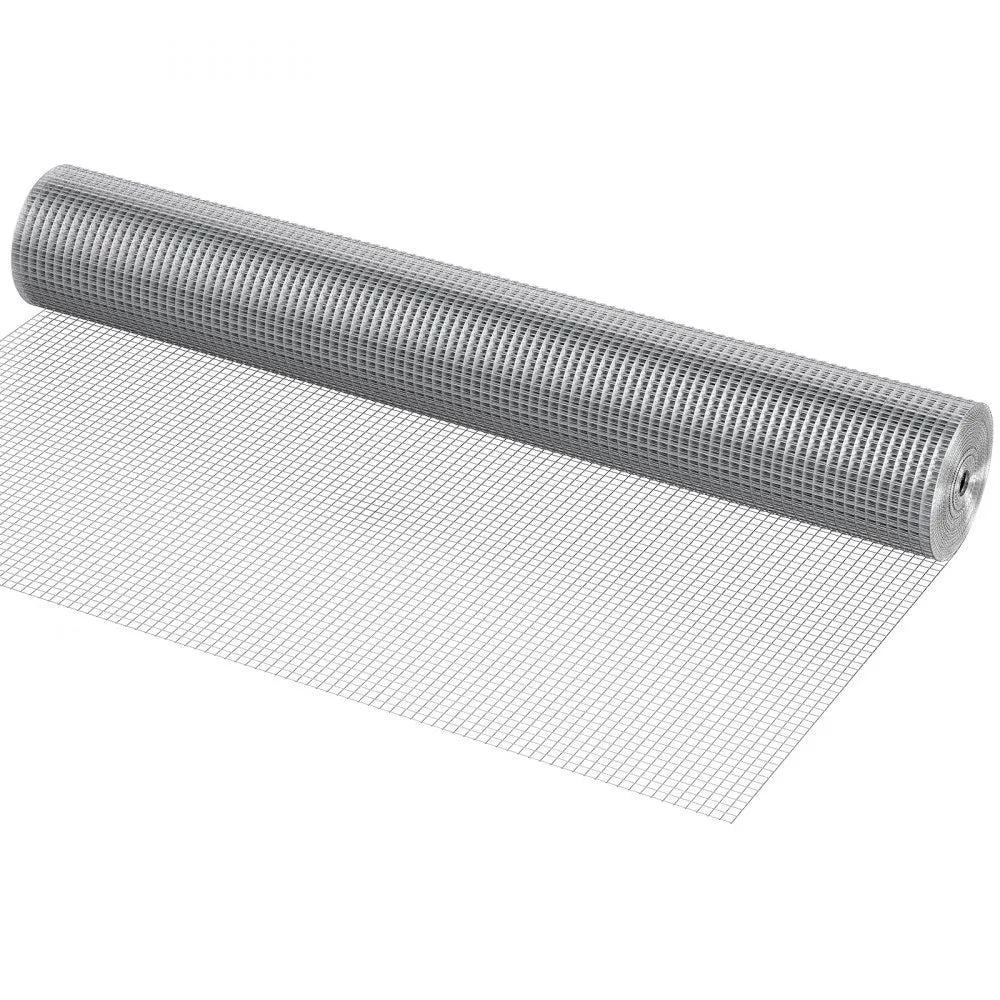 VEVOR Hardware Cloth, 1/2 inch 48in x 50 ft 19 Gauge, Hot Dipped Galvanized Wire Mesh Roll, Chicken Wire Fencing, Wire Mesh for Rabbit Cages, Garden, Small Rodents