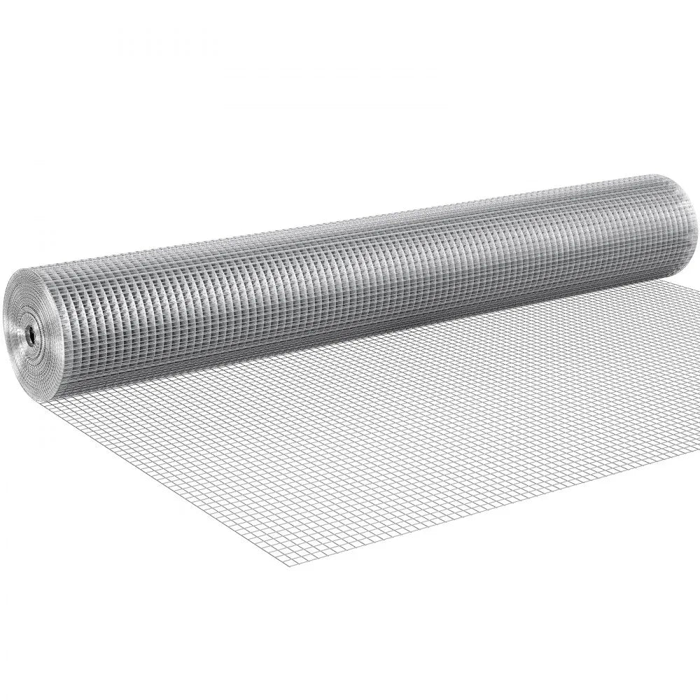 VEVOR Hardware Cloth, 1/2 inch 48in x 50 ft 19 Gauge, Hot Dipped Galvanized Wire Mesh Roll, Chicken Wire Fencing, Wire Mesh for Rabbit Cages, Garden, Small Rodents