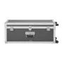 Set of 2 Decorative Storage Trunks with Locks, Casters & Wooden Construction, Gray