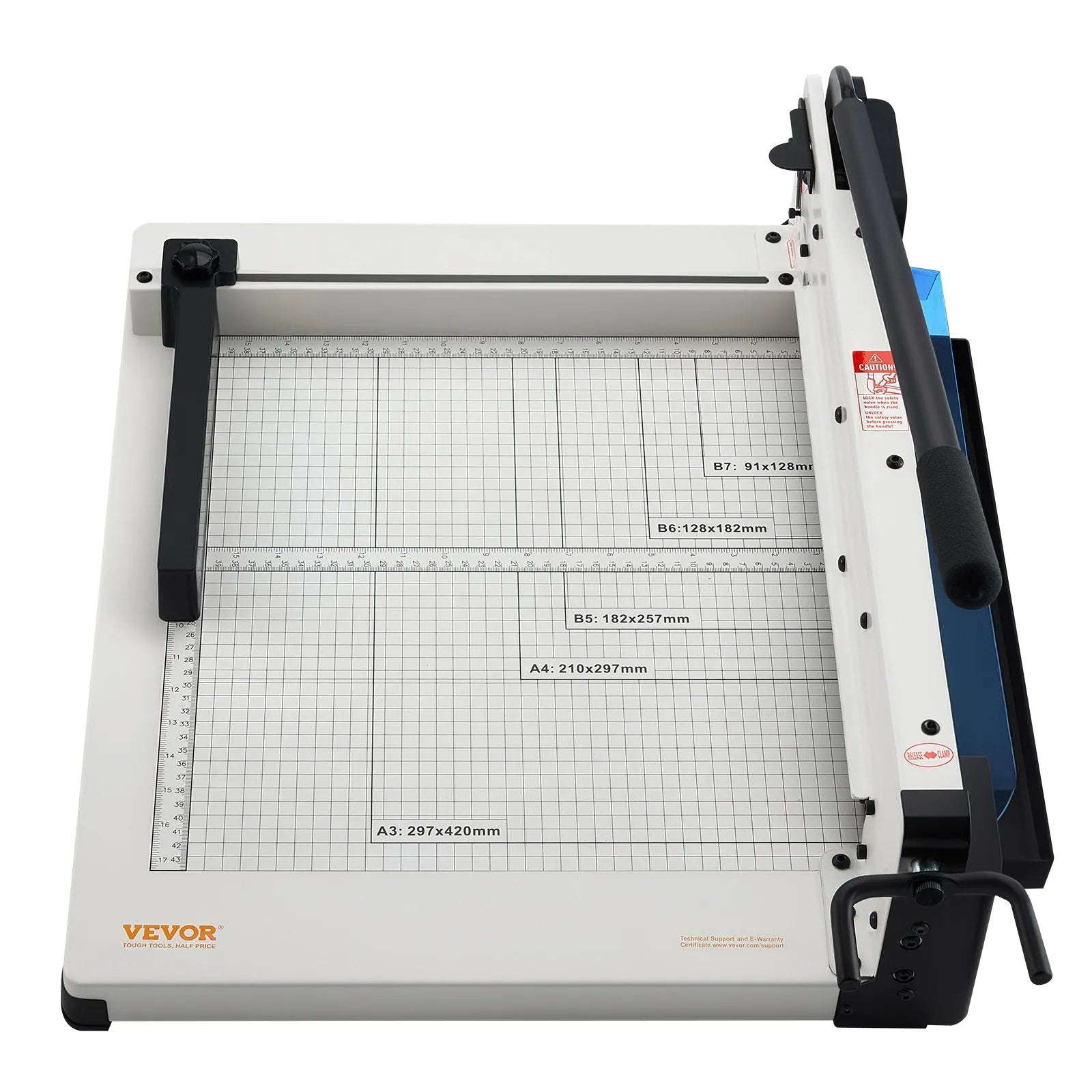 VEVOR Paper Cutter 17" A3 Guillotine Paper Trimmer 400 Sheet Capacity Metal Base