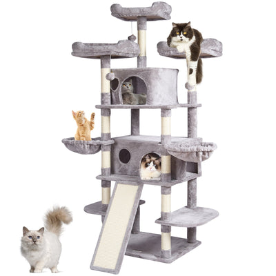 VEVOR Cat Tree 68.5" Cat Tower for Indoor Cats with Cat Condos Scratching Post 