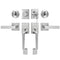 VEVOR Double Door Handle Set Double Door Lock Set Satin Nickel Square Door Lever