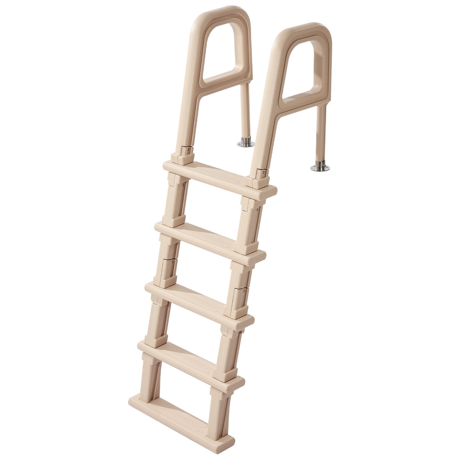 VEVOR 5-Step Inclined Pool Ladder of 2 Handrails Loads 300 lb for 48-54 In Pool 