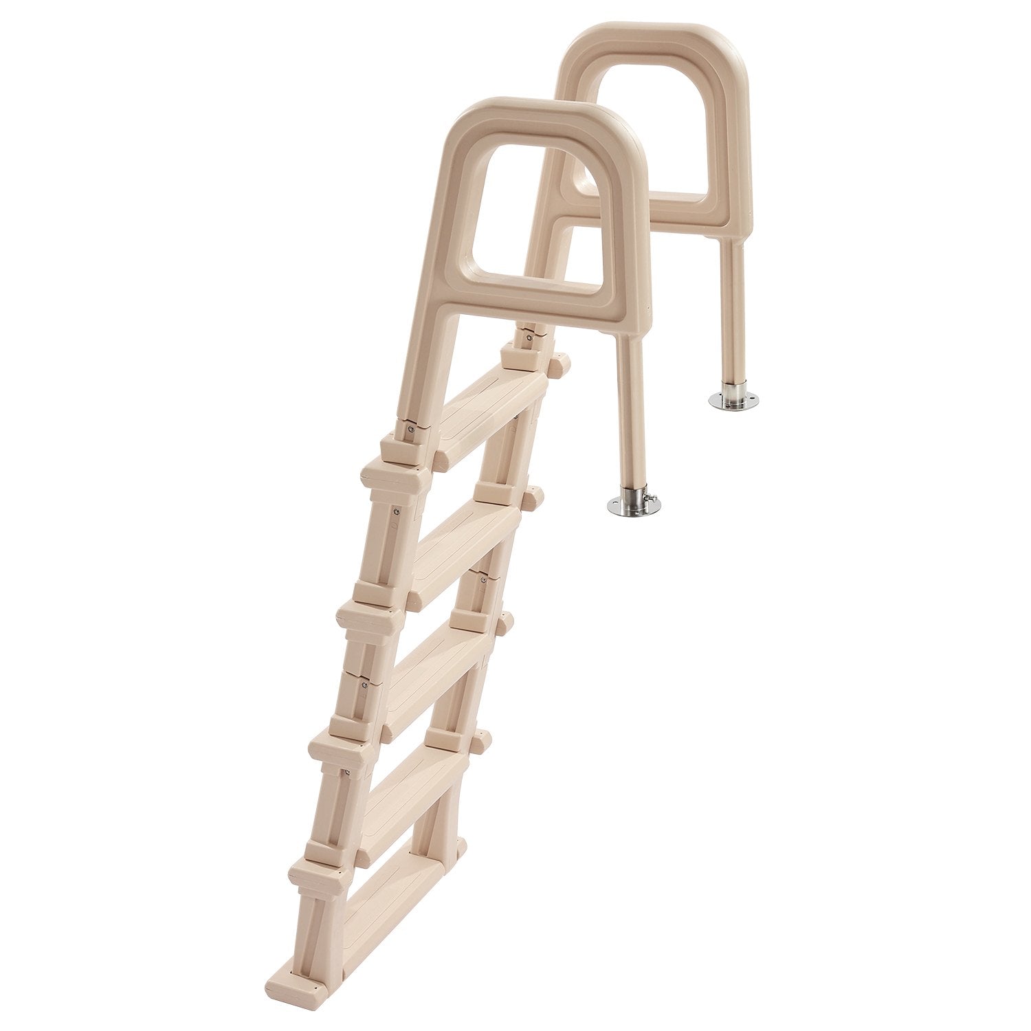 VEVOR 5-Step Inclined Pool Ladder of 2 Handrails Loads 300 lb for 48-54 In Pool 
