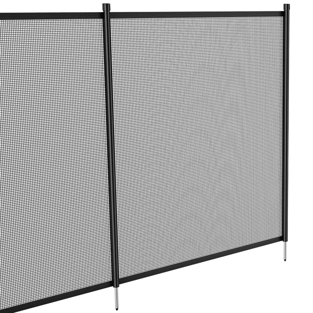 VEVOR Pool Fence, 4 x 96 FT Pool Fences for Inground Pools, Removable Child Safety Pool Fencing, Easy DIY Installation Swimming Pool Fence, 340gms Teslin PVC Pool Fence Mesh Protects Kids and Pets